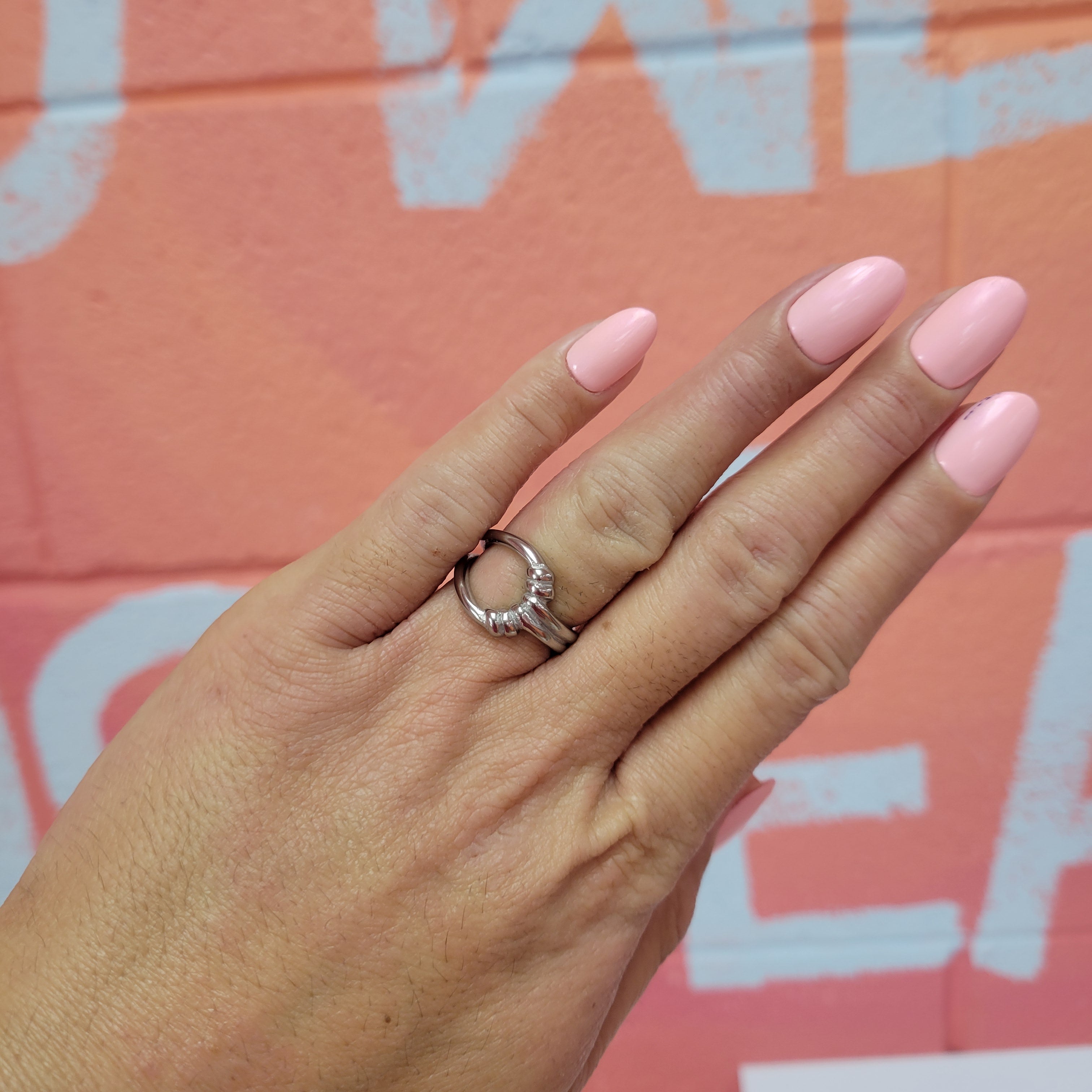 Lark's Head Knot Titanium Ring