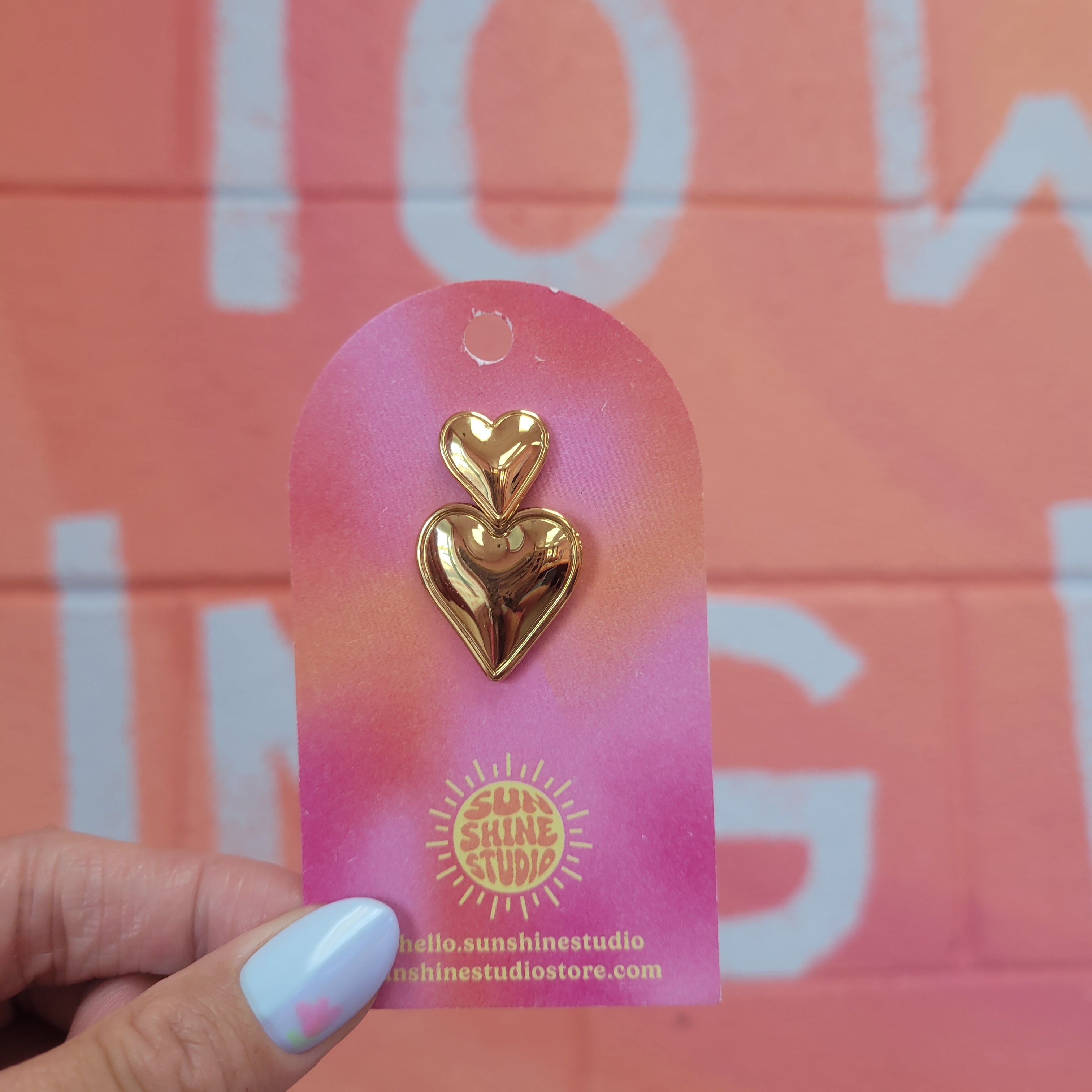 Doubled Love -  Heart Titanium Mix-and-Match Earring
