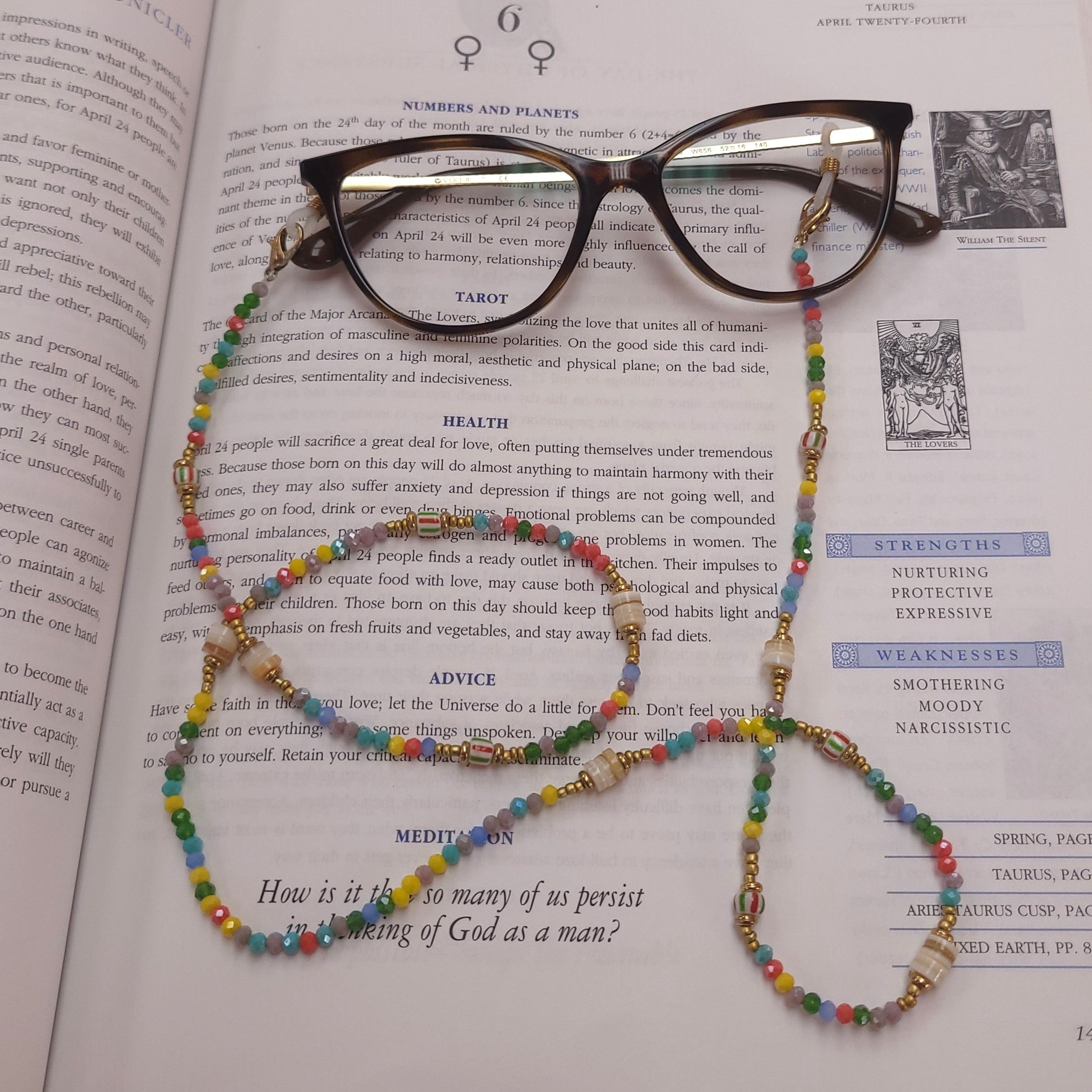 Summer Fair Beaded Glasses Chain Holder