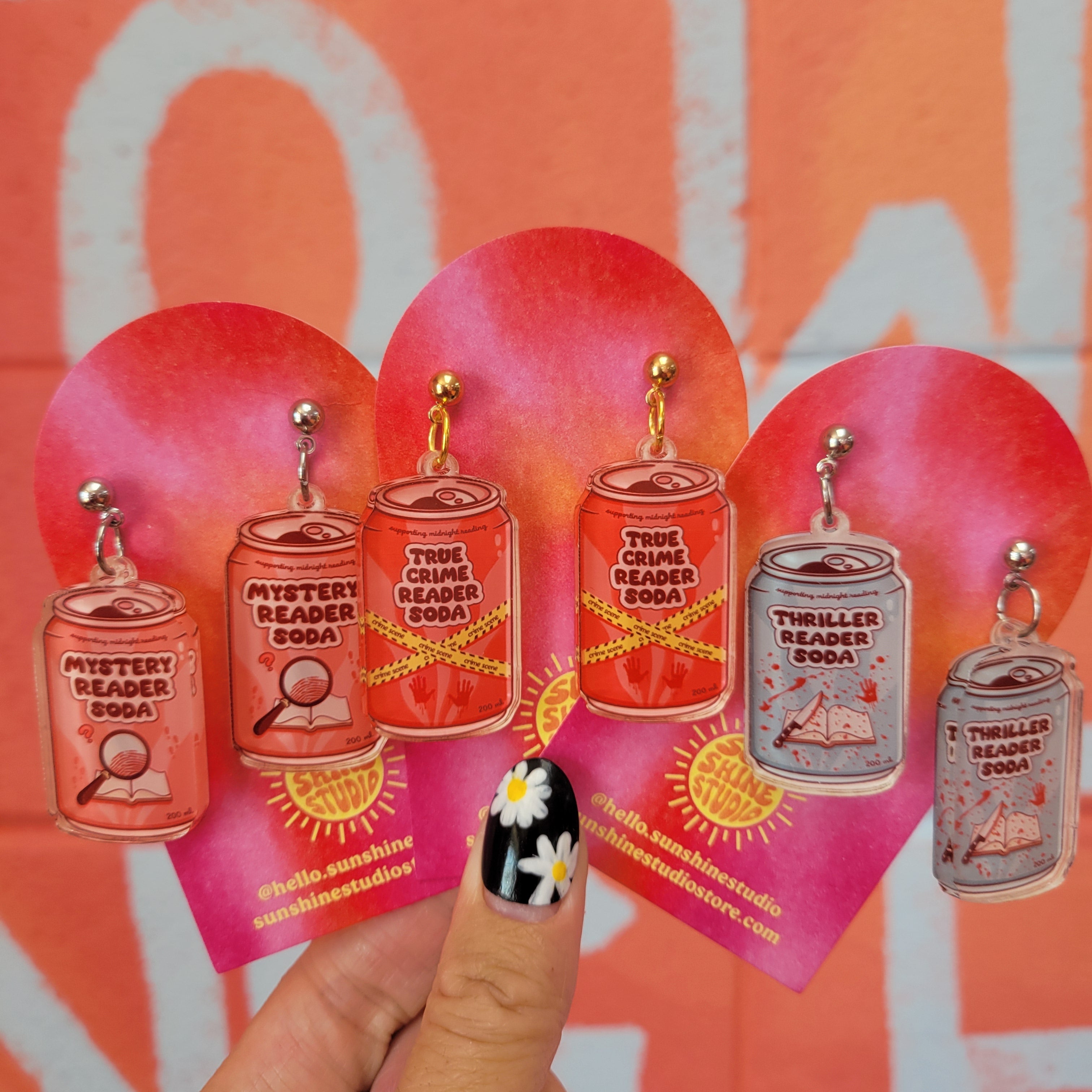 "Thriller Reader Soda" Earrings