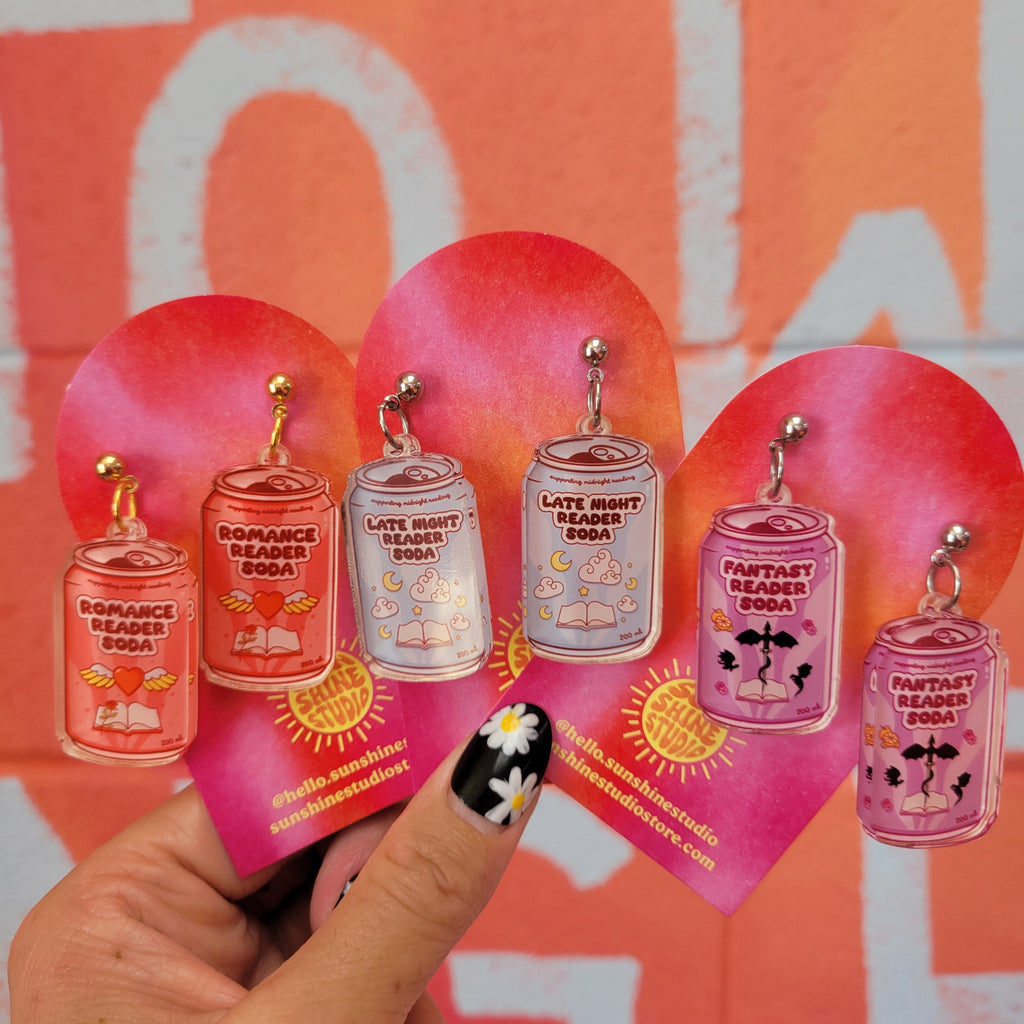 "Fantasy Reader Soda" Earrings