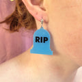 RIP - Statement Tombstone Earrings