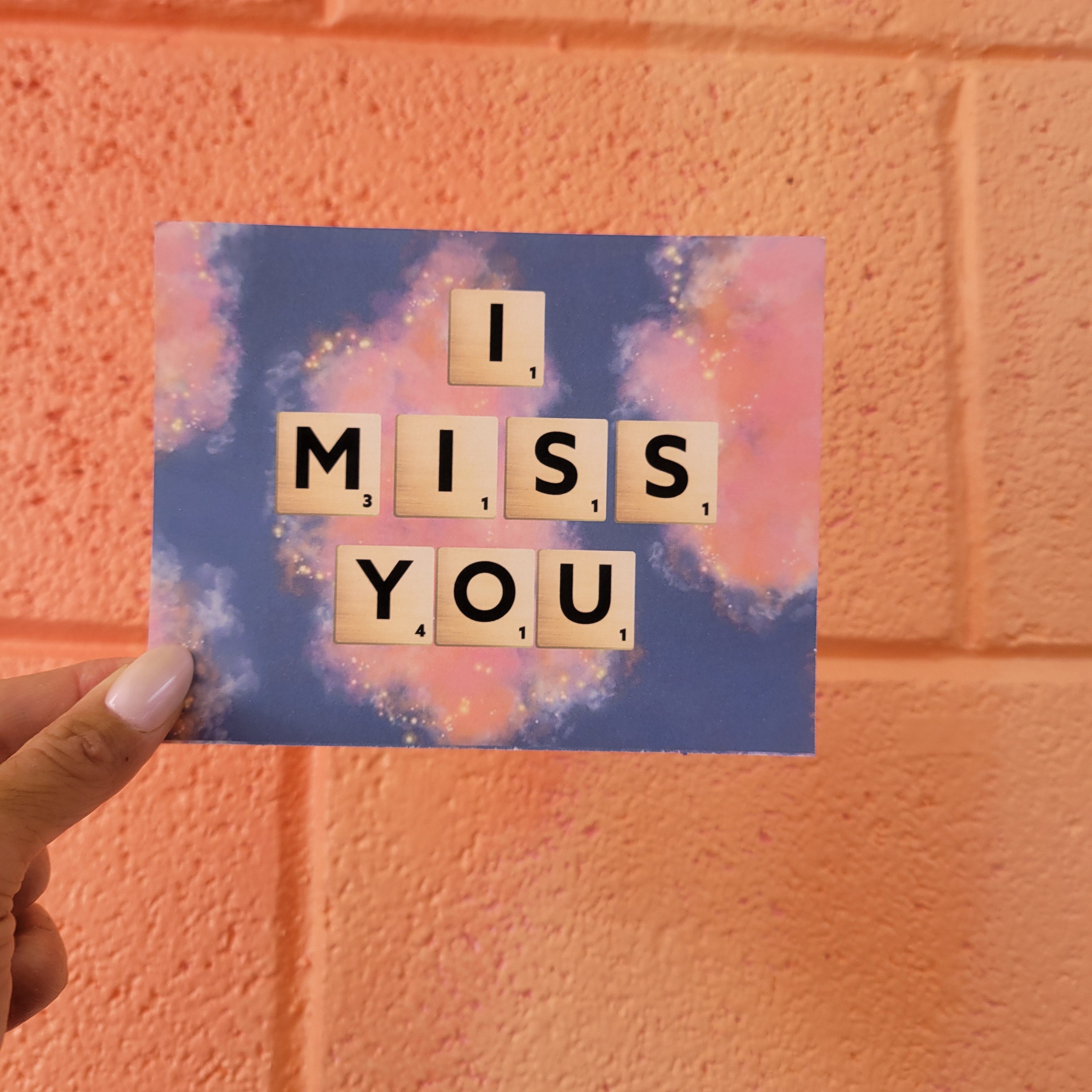 "I Miss You" - Postcard