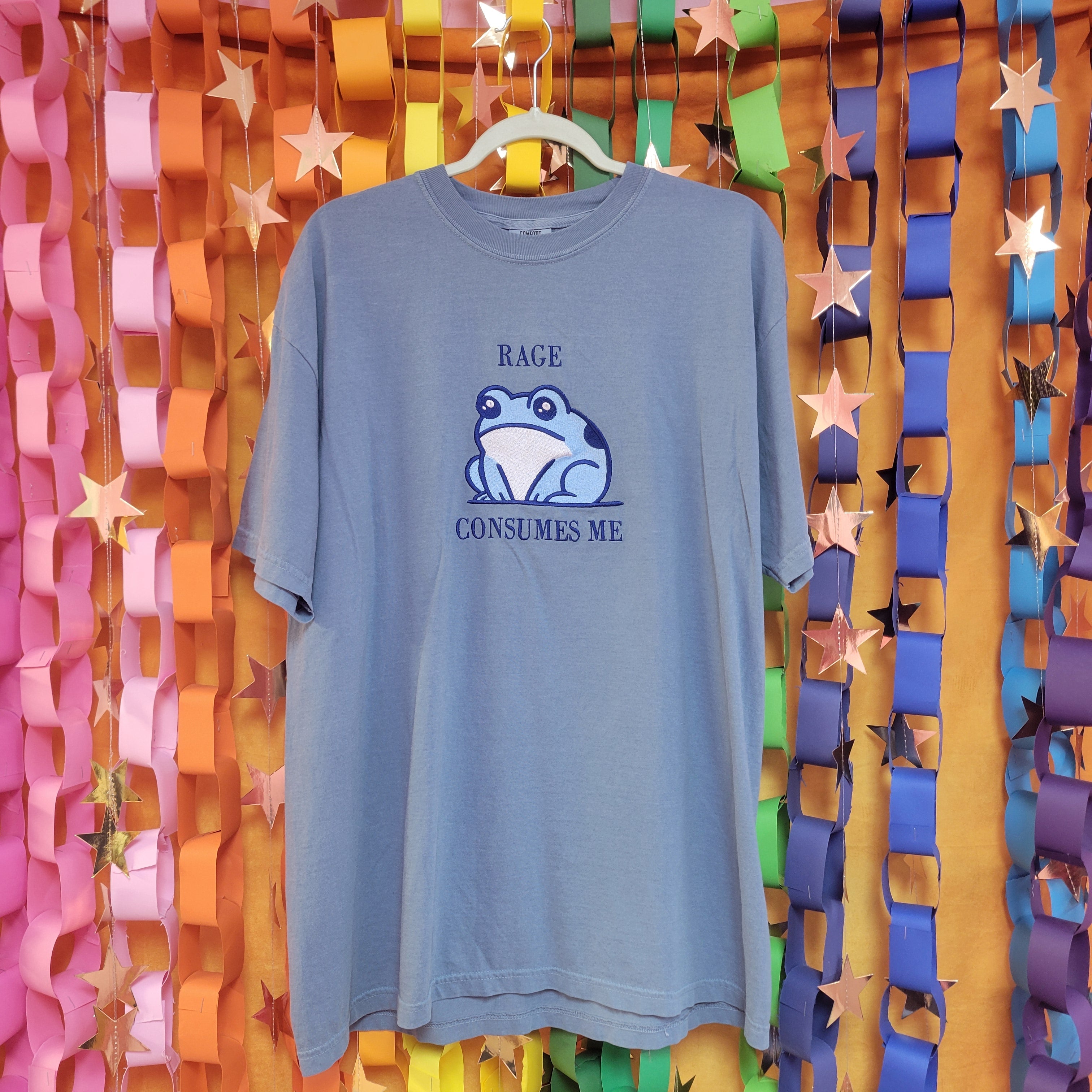 "Rage Consumes Me"  -Embroidered Frog Tee