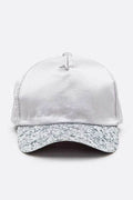Glitter Brim Satin Cap