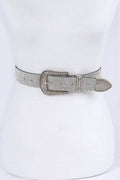 Plus Size Rhinestone Western Engraved Buckle Belt