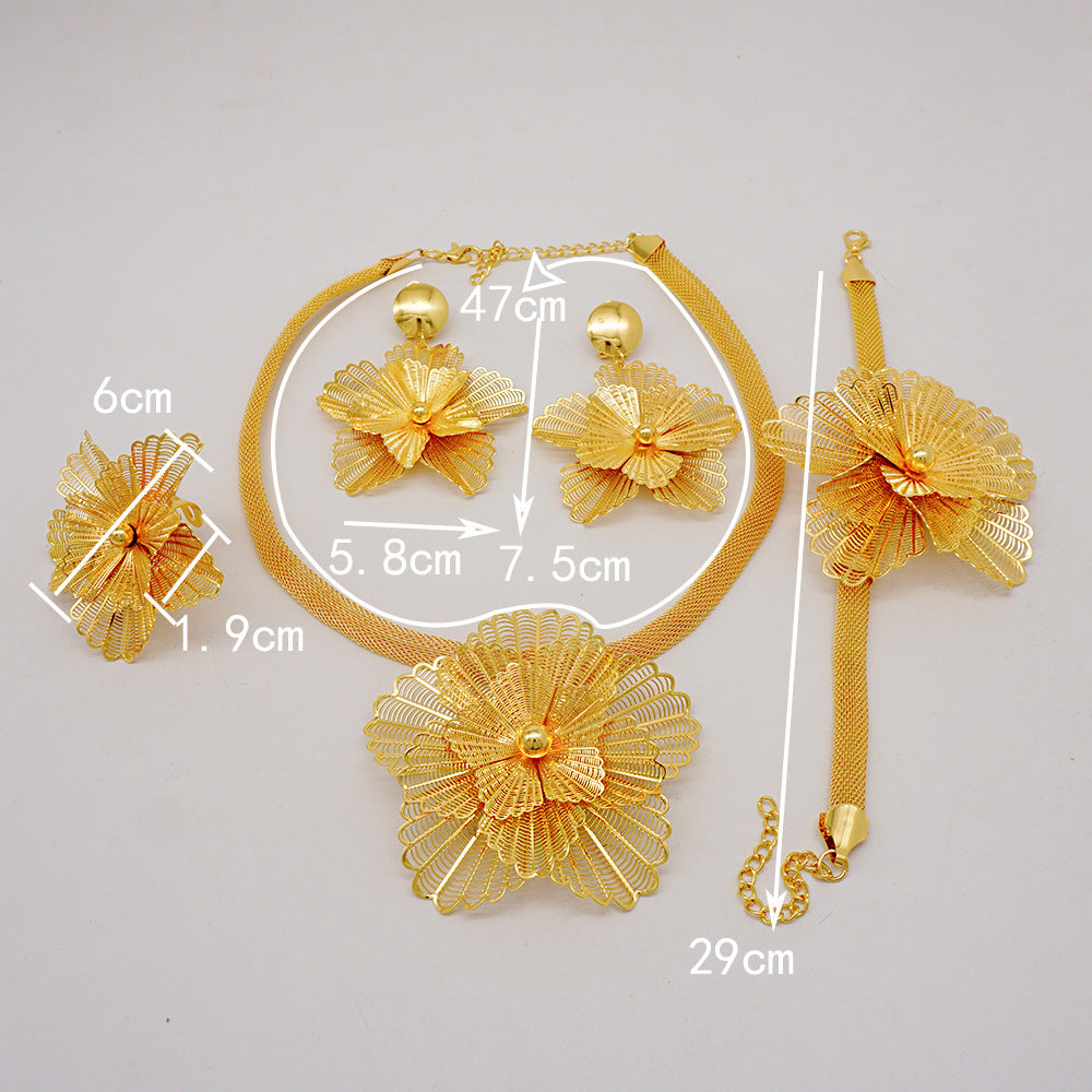 Necklace Earring Ring Bracelet Suit