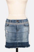 Crystal Scale Pattern Chain Belt