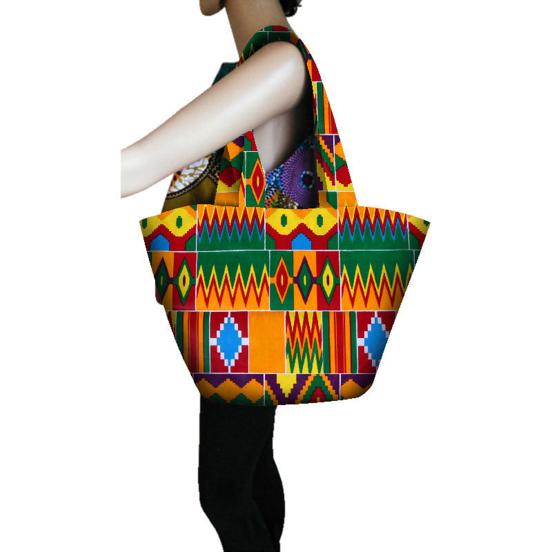 Batik print handbag