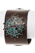 ICONIC SUN EMBLEM LEATHER BRACELET