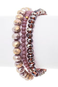 Mix Beads Layered Stretch Bracelet Set