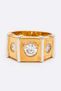 Unisex Iconic CZ Gold Ring