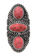 Vintage Inspired Oversize Stone Stretch Ring
