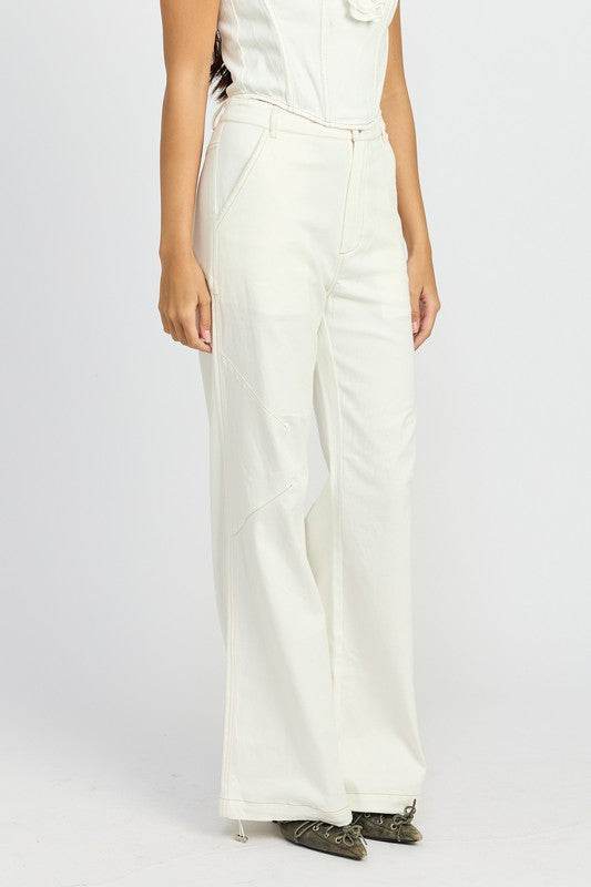 HIGH WAISTED WIDE LEG PANTS