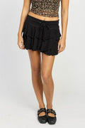 TIERED RUFFLE MINI SKORT