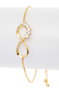 CZ Pave Eternity Sign Bolo Bracelet