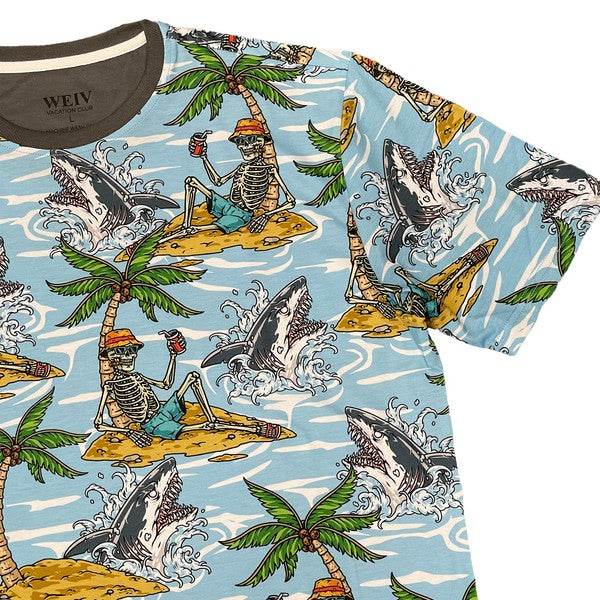 Allover Print Short Sleeve Tshirt