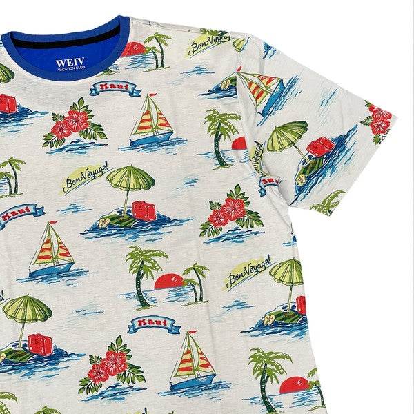Allover Print Short Sleeve Tshirt