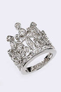 Cubic Zirconia Crown Ring