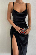 Women's Spaghetti Straps Drawstring Dress