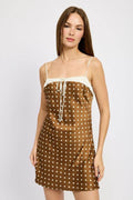 MIXED MEDIA MINI DRESS