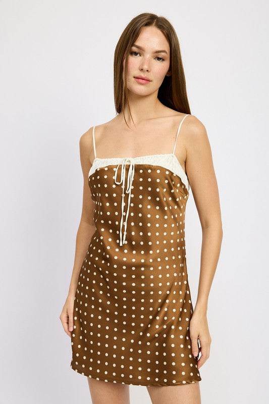 MIXED MEDIA MINI DRESS