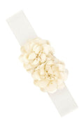 Chiffon Double Flower Charm Elastic Belt