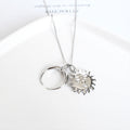 S925 Sterling Silver Sun Moon Necklace