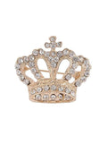 Rhinestone Crown Brooch