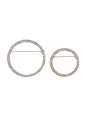 Rhinestone Circle Brooch