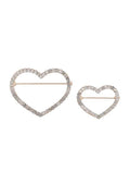 Rhinestone Heart Brooch