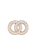 Vintage Pearl Double Circle Brooch