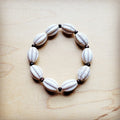 xxWhite Turquoise Melon Beaded Stretch Bracelet