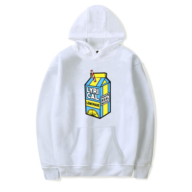 Lemon printed Euramerican velvet hoodie