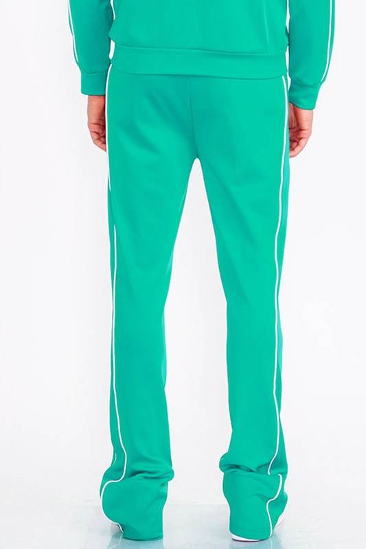 Mens Side Pipe Stacked Flare Pants