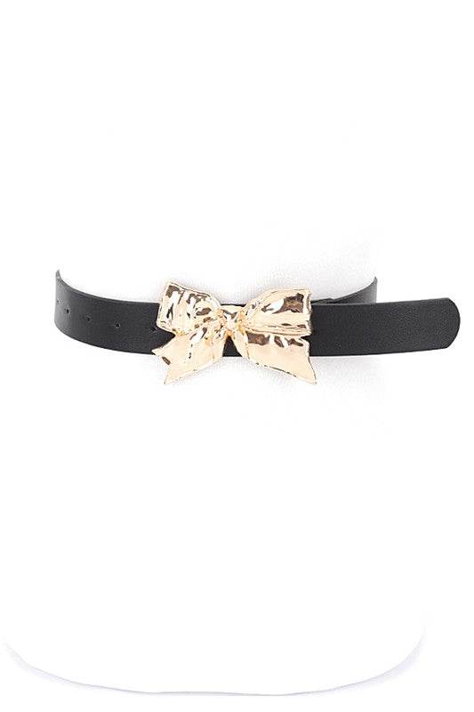 Gold Bow Buckle Fashion Belt