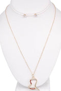 Heart Pendant Necklace Set