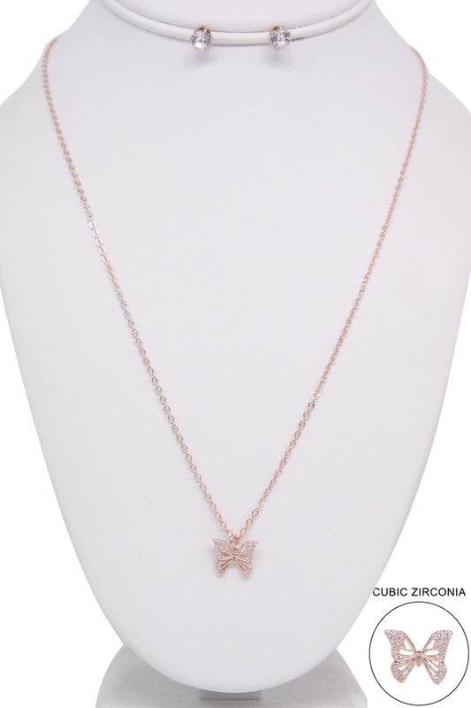 BUTTERFLY PENDANT NECKLACE