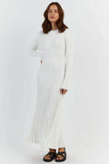 WOMEN FASHION KNITWEAR LONG MAXI DRESS