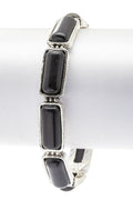 Square Stone Pave Open Cuff Bangle