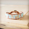Woven Aqua Terra Beaded Bracelet