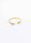 Twin Stone Adjustable Ring