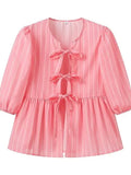 Tie front blouse