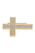 Crystal Cross Knuckle Ring