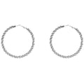 70mm Basic Full Cover Rhinestone Hoop Earrings