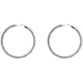 90mm Basic Full Cover Rhinestone Hoop Earrings