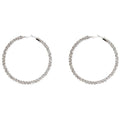 110mm Full Around Rhinestone Hoop Earrings