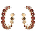 30mm Bold Crown Halo Cubic Zirconia Hoop Earrings