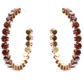 50mm Bold Crown Halo Cubic Zirconia Hoop Earrings