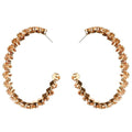 Square Crown Halo Cubic Zirconia Hoop Earrings